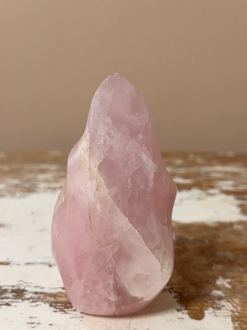 Polished Rose Quartz Decorative Accent in Pink